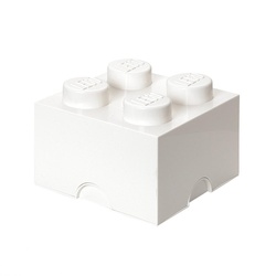 LEGO pojemnik klocek czwórka biały