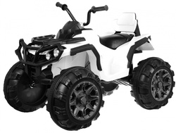Quad ATV na akumulator dla dzieci Biały Koła EVA Radio MP3 LED Wolny Start