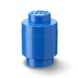 LEGO pojemnik klocek jedynka okrągły niebieski