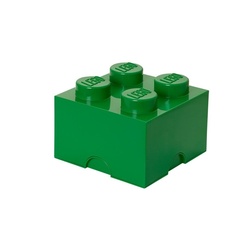 LEGO pojemnik klocek czwórka zielony
