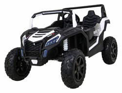 Buggy ATV Strong Racing dla 2 dzieci Biały Silnik bezszczotkowy Pompowane koła Audio LED