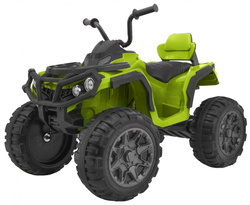 Quad ATV na akumulator dla dzieci Zielony Koła EVA Radio MP3 LED Wolny Start