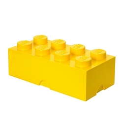 LEGO pojemnik klocek ósemka żółty