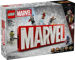 LEGO SUPER HEROES 76313 Logo MARVEL z minifigurk.
