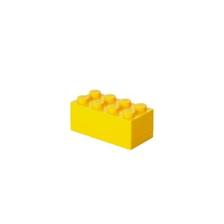 LEGO pudełeczko klocek ósemka żółty