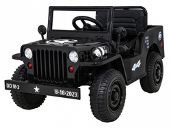 Autko Wojskowe Retro dla dzieci Czarny Napęd 4x4