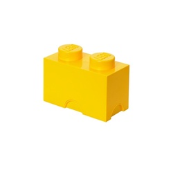 LEGO pojemnik klocek dwójka żółty