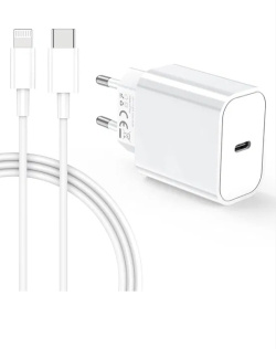 Amoner iPhone 20 W USB C ładowarka z kablem ładującym 1 m