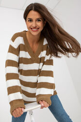 Sweter Damski Model LC-SW-8030.29P WhiteBeige - Rue Paris