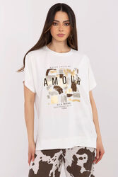 Bluzka Model CLM-BZ-1701.81 Ecru - Factory Price