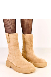 Botki Model Mileda LEI-85 Beige - Solea