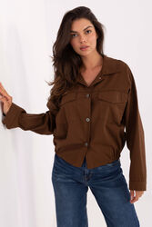 Koszula Damska Model IT-KS-FL9273.86 Brown - Rue Paris