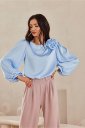 Bluzka Model Evelyn BLE BLU0194 Blue - Roco Fashion