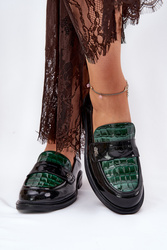 Mokasyny Model Vinceza 91125 GreenBlack - Step in style