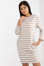 Sukienka Model LO-SK-LK-230.48 WhiteBeige - Rue Paris