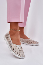 Półbuty Model Chulieta 25PB18-8442 GoldGrey - Step in style