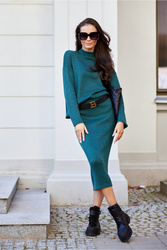 Spódnica Model Carmen BUT SPO0043 Bottle Green - Roco Fashion