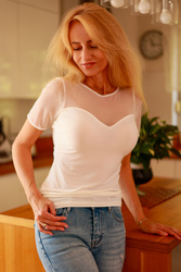 Bluzka Model Celia Ecru - Mirale