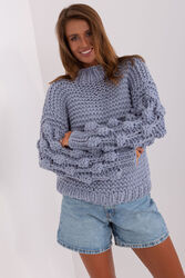 Sweter Damski Model AT-SW-2382.97P GreyBlue - AT