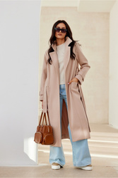 Płaszcz Damski Model Katsy BEZ PLA0041 Beige - Roco Fashion