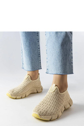 Jasnobeżowe sportowe sneakersy wsuwane Obenor - Solea