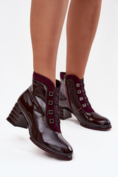 Botki Model DA CR52-696 Bordo - Step in style