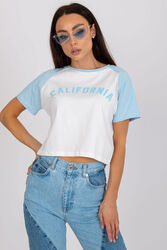 T-shirt Damski Model FA-TS-7708.44 WhiteBlue - Fancy