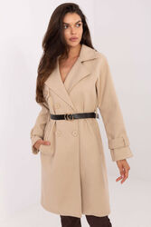 Płaszcz Damski Model IT-PL-FL5712.84 Beige - Rue Paris