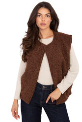 Kamizelka Model IT-KZ-FL9622.29P Brown - Rue Paris