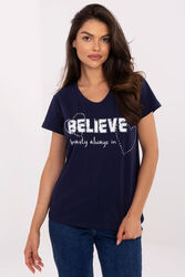 Tshirt Damski Model CLM-TS-1726.87 Navy - Factory Price