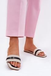 Sandał Klapki Model Zilina N75-60 BeigeBlack - Step in style