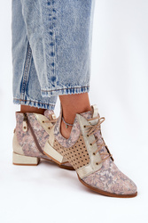 Botki Model Maciejka 05541-04 BeigeGold - Step in style