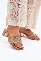 Sandał Klapki Model Julinemi J1918 Dark Beige - Step in style