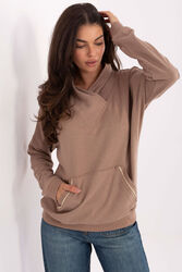 Bluza Damska Model RV-BL-A874.01P Dark Beige - Rue Paris