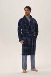 Szlafrok Męski Model Hover 41938-59X Navy - Henderson