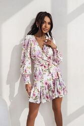 Sukienka Model Anna krótka 219836297 Wiosenny bukiet - LaBalancia