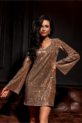 Sukienka Model Ophelia BEZ SUK0501 Beige - Roco Fashion