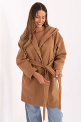 Płaszcz Damski Model IT-PL-A9587.00 Camel - Rue Paris