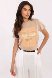 Tshirt Damski Model CLM-TS-1704.85 Camel - Factory Price