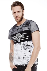 Tshirt Męski Model 17191 BlackWhite - YourNewStyle