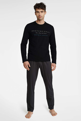 Piżama Męska Model Insure 40963-99X BlackDark Grey - Henderson