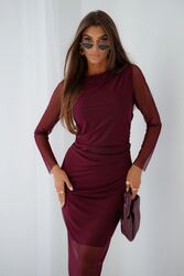 Sukienka Model Lush 363934751 Bordo - LaBalancia