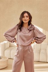 Bluzka Model Evelyn CAP BLU0194 Cappuccino - Roco Fashion