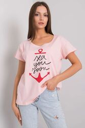 T-shirt Damski Model FA-TS-7196.74P Light Pink - Fancy