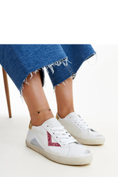 Białe sneakersy z efektem ,,znoszenia Gombola - Solea