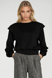 Bluza z wysokimi ściągaczami BL10 Black - Nife