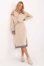 Sukienka Komplet Model IT-KMPL-9719.64 Beige - Rue Paris