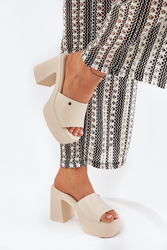 Sandał Klapki Model Tamirella 218-2 Light Beige - Step in style