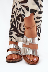 Sandał Klapki Model Vesina WD302 Silver - Step in style