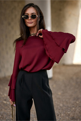 Bluzka Model Camila BOR BLU0218 Bordo - Roco Fashion